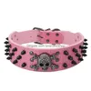 Collari per cani Guinzagli Moda Rivetti in pelle con borchie a spillo larghi con fantastici accessori per animali Skl per cani di taglia media S-XL 235C3 Drop Del Dhbgz