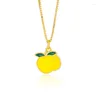 Pendant Necklaces Fruit Necklace For Women Men Mini Apple Banana Minimalist Metal Simple Tiny Slim Chain Chains Choker Collares