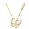 Chaînes en acier inoxydable 316L Trace de fleur Super Fairy Butterfly Collier Court Tempérament2923