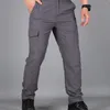 Pantaloni da uomo Casual da campeggio Multi tasche da uomo Cargo Pantaloni morbidi in vita elastica