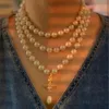 Empress Dowager Nana's Same Pearl Necklace 3D UFO Planet Pendant and Elegant Multi Layered Neckchain Female