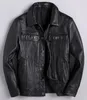 Mens Leather Faux Märke Mens äkta skinnjacka Klassic Vintage Style Cowhide Coatquality Slim Cowboy Clothes 230922