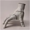 Decorative Objects Figurines Wednesday Addams Thing Hand Family Ornament Figurine Desktop Decor Halloween Toys Crafts Scpture Deco Dh9Bh