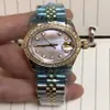 Orologio da donna Orologio da polso con data di alta qualità Movimento meccanico automatico Orologi con cinturino in acciaio inossidabile 36mm Diamanti in vetro Hardlex Be271I