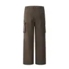 High Street Fashion Brand Personalized Pleated Large Pocket Work Pants Loose Straight Tube Casual Pants