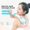 Other Home Garden Electric Bath Brush Foot Face Back Massage Brush Bath Artifact Bathroom Cleansing Long Handle Multi-function Shower Brush 230921