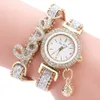 Montres pour femmes Mode Femmes Multicouche Bracelet Quartz Montre Alliage Cristal Amour Lettre Bande Montre-Bracelet Bijoux Cadeaux B88 230921