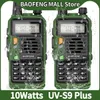 Walkie talkie 2st baofeng uv-s9 plus vattentät walkie talkie 10w kraftfull cb radio lång räckvidd bärbar tvåvägs radiouppsättning för jakt resor 230922