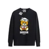 Marca de moda moschino hoodie mos urso impresso suéteres masculinos e femininos óculos de sol ursos casais celebridades o mesmo estilo 182