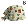 Hundebekleidung Weihnachten Scrubs Caps Santa Claus Print Cap Pet Grooming Agency Arbeitshut Beauty Hats Lab Nursing