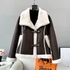 Frauen Pelz Faux Winter Ladys Schafe Lammfell Warme Mäntel Weibliche Mädchen Lamm Wolle Wildleder Innen Jacke JT3382 230922