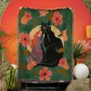 Cobertores Floral Piquenique Cobertor para Cama Lazer Thread Cobertores Ins Tapeçaria Impressão Americana Capa de Sofá Decoração de Casa Boho Camping Mat HKD230922