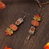 Dangle Earrings Vintage Ear Rings Thanksgiving Pumpkin Coffee Cup For Women Wooden Dorp Earings Jewelry Wholesales