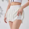 Active Shorts Women Chifon Pleated Tennis Skirt Anti Athletic Yoga Skirts No Pocket High Waist Golf Skorts Workout Sports