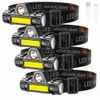 Head lamps Flashlight Light Headlight Battery Powerful Headlamp Rechargeable Built Mini Lithium Head Portable Torch Body In HKD230922