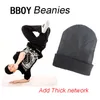 BeanieSkull Caps Bboy Hip Hop Dansen Mutsen Hoed Heren Mesh Hat Warm Bboy Roterende BATTLE Zwarte Skullies Breien Hoed 230921