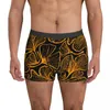 Underpants Ginkgo Biloba Underwear White And Black Men Shorts Briefs Comfortable Boxer Trenky Print Plus Size Panties