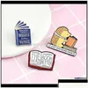 Sieraden Pins Meer lezen Boeken Emaille Lezen Magisch Boek Badge Broche Reversspeld Denim Jeans Overhemd Tas Broches Cartoon Cadeau voor kind Drop Dhrq1