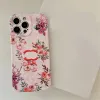 Designer-Blumen-Handyhüllen für Damen, rosa Handyhülle für iPhone 14 13 12 11 Pro Max Plus X XS, luxuriöse Smartphones, stoßfeste Abdeckung G239226PE-3