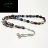 Rosario musulmano speciale Tasbih luminoso Tutto è nuovo misbaha Eid Ramadan Regalo islamico masbaha 33 perline di preghiera braccialetto2162