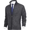 Chandails pour hommes pull solide col montant mode Cardigan tricoté grande taille veste en tricot pour hommes 230921