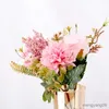 Weihnachtsdekorationen Künstliche Blumen Rose Lavendel Herbststrauß für Zuhause Hochzeit Weihnachtsdekoration Seidenblume R230922