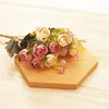 Decoratieve Bloemen Kunstbloem Mini Thee Rose Bud Zijde Bruiloft Woondecoratie DIY Plakboek Valentijnsdag Arrangement Handgemaakt