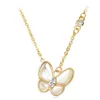 Chains 316L Stainless Steel Flower Trace Super Fairy Butterfly Necklace Short Temperament2923