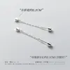 Dangle Earrings Lavifam Pure Silver 925耳のための小さな丸いチューブ長い細い線の女性女の子スターリングジュエリー