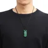 Collane con ciondolo 2021 Moda Justice League Aquaman Collana Resina verde Classico Corda nera Gioielli per feste di personalità per gli uomini311o