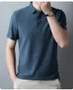 Polos para hombre, Polo de manga corta calado de verano, camiseta informal de negocios de gama alta transpirable a la moda, Top 2023