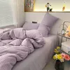 Sängkläder sätter koreansk modekontroll quilt täcker kung full tvilling queen size set mikrofiber säng platt plantor kudde inte fyllmedel 230921