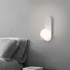 Wandleuchte Nordic Weiß Minimalistische Schmiedeeisenlampen Schlafzimmer Nachttisch Arbeitszimmer Wohnzimmer Esszimmer LED-Befestigungskorridorbeleuchtung