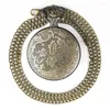 Orologi da tasca Orologio al quarzo vintage antico stile scavato alla moda Orologio al quarzo con cassa rotonda Collana con ciondolo Orologio a catena per uomo Donna Regalo