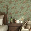 Tapety amerykańskie rustykalne vintage tapety kwiatowe retro duże kwiatowe rolki sypialnia