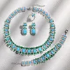 Wedding Jewelry Sets 2023 Fashion 4 Piece Turquoise Dubai Women s Set Nigeria Africa Necklace Earring 230922