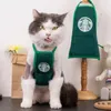 Kat kostuums INS schattige CatBucks kleding grappige hond schort voor kleine honden puppy teddy huisdier kwijlen slabbetje verjaardag sjaal kitten kleding