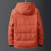 Mens Aşağı Parkas 20 Derece Kış Erkekler Ceket Erkek Beyaz Ördek Kapşonlu Açık Kalın Sıcak Yastıklı Kar Katlı Büyük Boy M4XL 230922