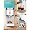 Gevi Máquinas de Café Espresso 20 Bar Máquina de Café Cappuccino Automática de Aquecimento Rápido com Varinha de Espuma de Leite, Branca