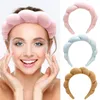 عصابة رأس Sponge Spa لغسل عصابات العناية بالبشرة مع Wristbands scrunchies