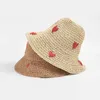 Шляпы со скупыми полями, новая соломенная шляпа с большой корейской летней шляпой для солнца, летнее ведро для гольфа, женская защита от ультрафиолета, солнечная энергия 230916