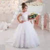 Girl Dresses Simple Lace Flower For Wedding Pearl Tulle First Communion Princess Ball Gowns Birthday Customized Clothing