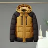 Mens Down Parkas BHRIWRPY Combination Colors Thickening Winter Jacket Jackets For Men Hooded Jacked 230922