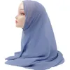 Bandanas Durag 1PCS Pleated Crinkle Chiffon Scarf Hijabs Women Shawls Muslim Islamic Headwear Arab Turban Headband 180cm85cm 230921