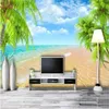 Strand 3D TV Bakgrund Vägg Mural 3D Wallpaper 3D Wall Papers för TV Backdrop336a