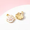 Charms 3pcs Set Animal Feet Cartoon Children's Pendant Bracelet Earring Diy Spot Alloy Dripping Oil Jewelry Small Accessories