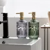 Dispenser di sapone liquido Bottiglia di lozione in vetro Pressa manuale Dispenser di sapone Bottiglia riempibile Gel doccia Shampoo Bottiglie contenitori per bagno Cucina 230921