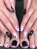 False Nails 48Pcs Toenails Heart Wearable Fake Set For Women Girls Salon Finger Toes DIY Manicure