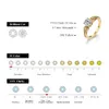 Pierścionki ślubne Attagems okrągły 1 0CT Solid 18K 14K 10K Złoty pierścień dla kobiet mężczyźni przekazali Diamentowy Tester Prezent zaręczynowy 230921