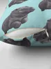 베개 귀여운 페인트 베이비 하마 수영 - 디지털 페인팅 던지기 소파 커버 커버